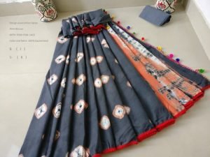Chiffon Party Wear Dye and Tie-Saree Exporters in India