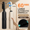 Fully automatic 60-rib buckle umbrellas, dual-use for sunny and rainy days