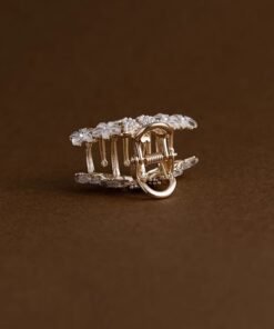 Alternative view of French-style high-end butterfly half-up hair clip- women's shark clip