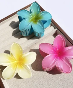Alternative view of Hawaiian Gradient Flower Hair Claw Clip
