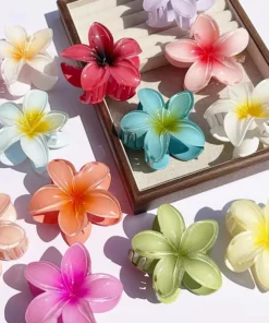 Hawaiian Gradient Flower Hair Claw Clip