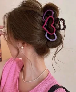 1PC Chic Heart - Shaped Hair Claws