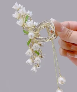 Female Flower Pearls  Korean Style Hair Clip